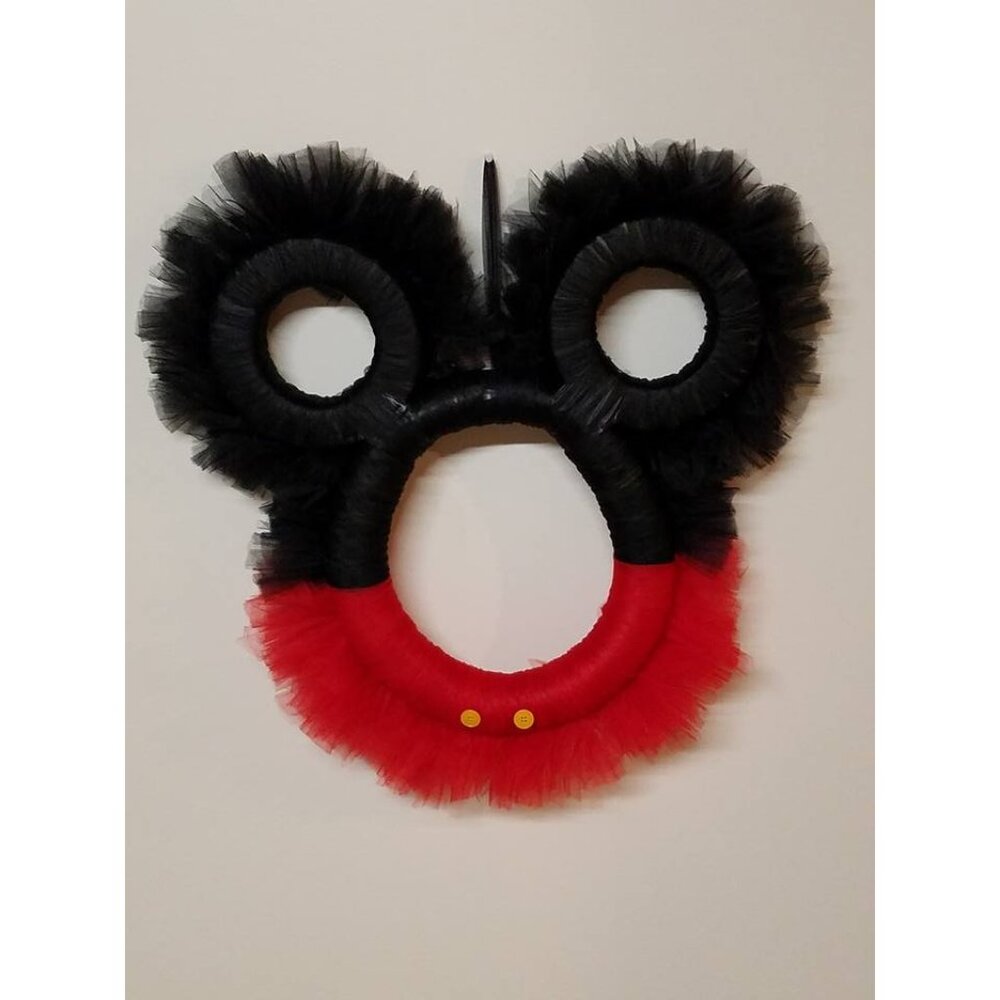 28" Mouse Themed Tulle Wreath